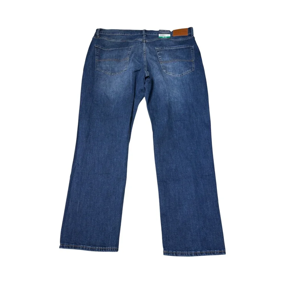 NWT Lucky Brand 410 Athletic Straight Jeans Blue Mens 38 x 30